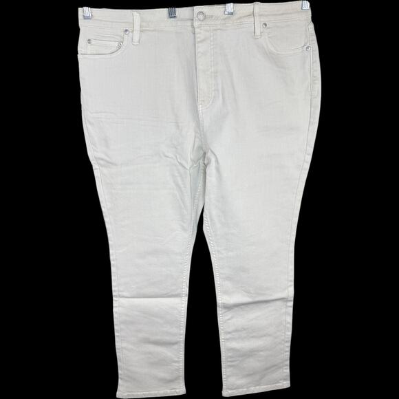 Candace Cameron Bure Beige Skinny Jeans Women’s Size 18WF Cotton Spandex NWT - Picture 1 of 10